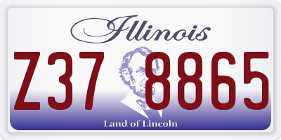 IL license plate Z378865