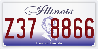IL license plate Z378866