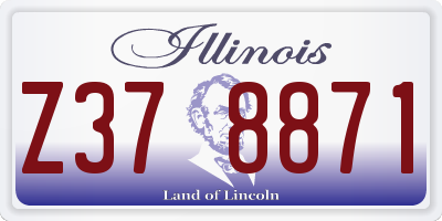IL license plate Z378871