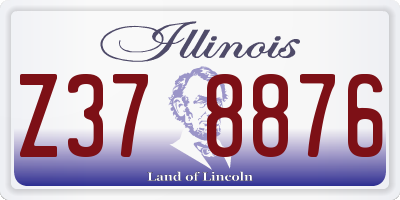 IL license plate Z378876