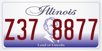 IL license plate Z378877