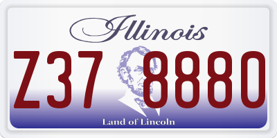 IL license plate Z378880