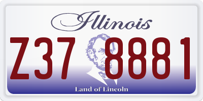 IL license plate Z378881