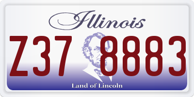 IL license plate Z378883