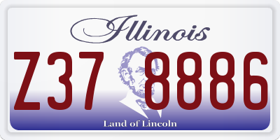 IL license plate Z378886