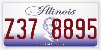 IL license plate Z378895