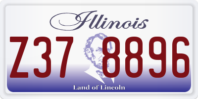 IL license plate Z378896
