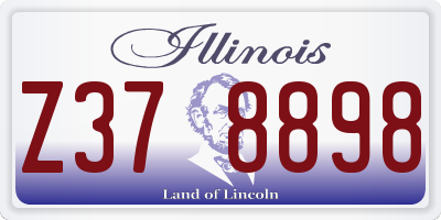 IL license plate Z378898
