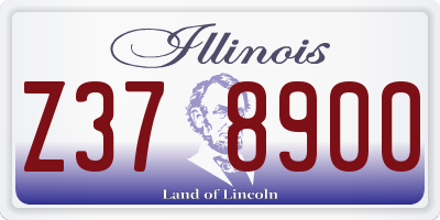 IL license plate Z378900