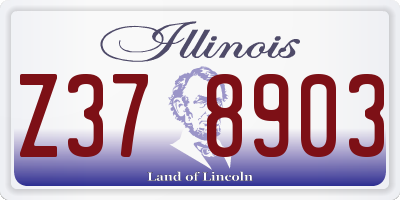 IL license plate Z378903