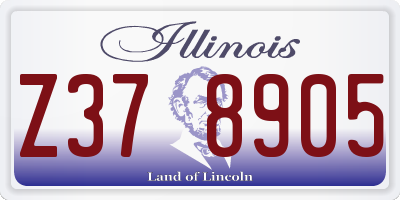 IL license plate Z378905