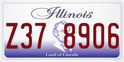 IL license plate Z378906
