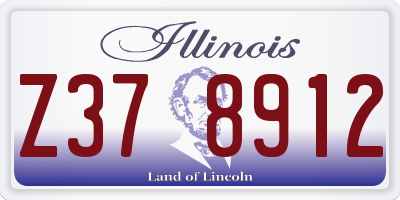 IL license plate Z378912