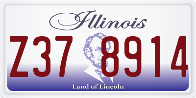 IL license plate Z378914