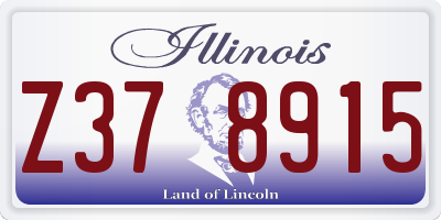 IL license plate Z378915