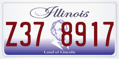 IL license plate Z378917