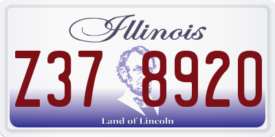 IL license plate Z378920