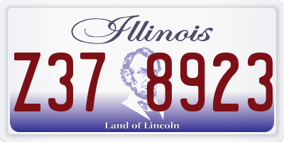 IL license plate Z378923