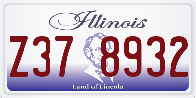 IL license plate Z378932