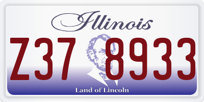 IL license plate Z378933