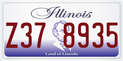 IL license plate Z378935
