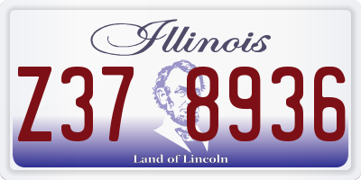 IL license plate Z378936