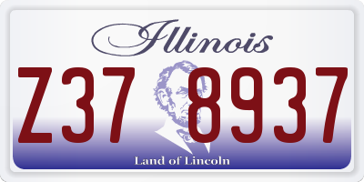 IL license plate Z378937
