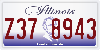 IL license plate Z378943