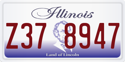 IL license plate Z378947