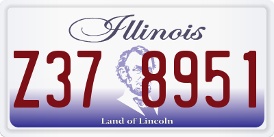 IL license plate Z378951