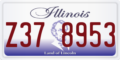 IL license plate Z378953