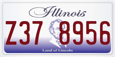 IL license plate Z378956