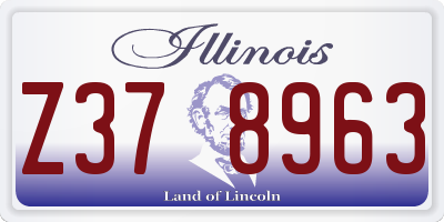 IL license plate Z378963