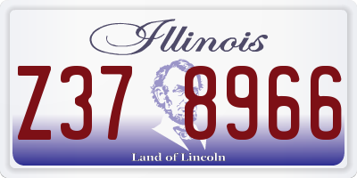 IL license plate Z378966
