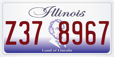 IL license plate Z378967