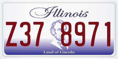 IL license plate Z378971