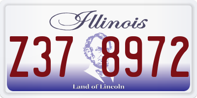 IL license plate Z378972