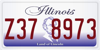 IL license plate Z378973