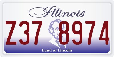 IL license plate Z378974
