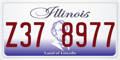 IL license plate Z378977