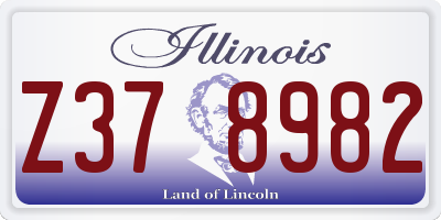 IL license plate Z378982