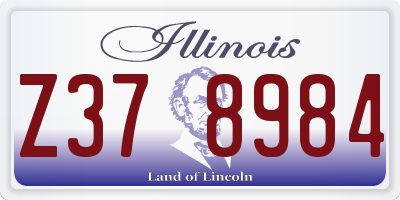 IL license plate Z378984