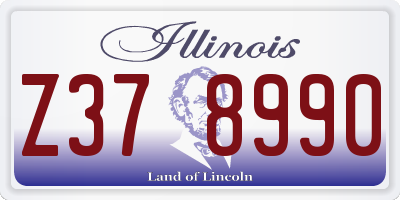 IL license plate Z378990