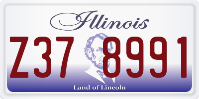IL license plate Z378991
