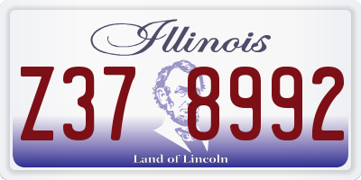 IL license plate Z378992