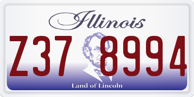 IL license plate Z378994