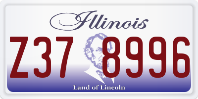IL license plate Z378996