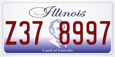 IL license plate Z378997