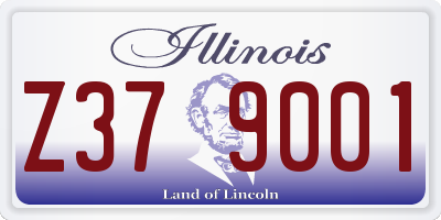 IL license plate Z379001