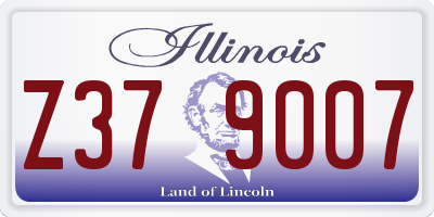 IL license plate Z379007